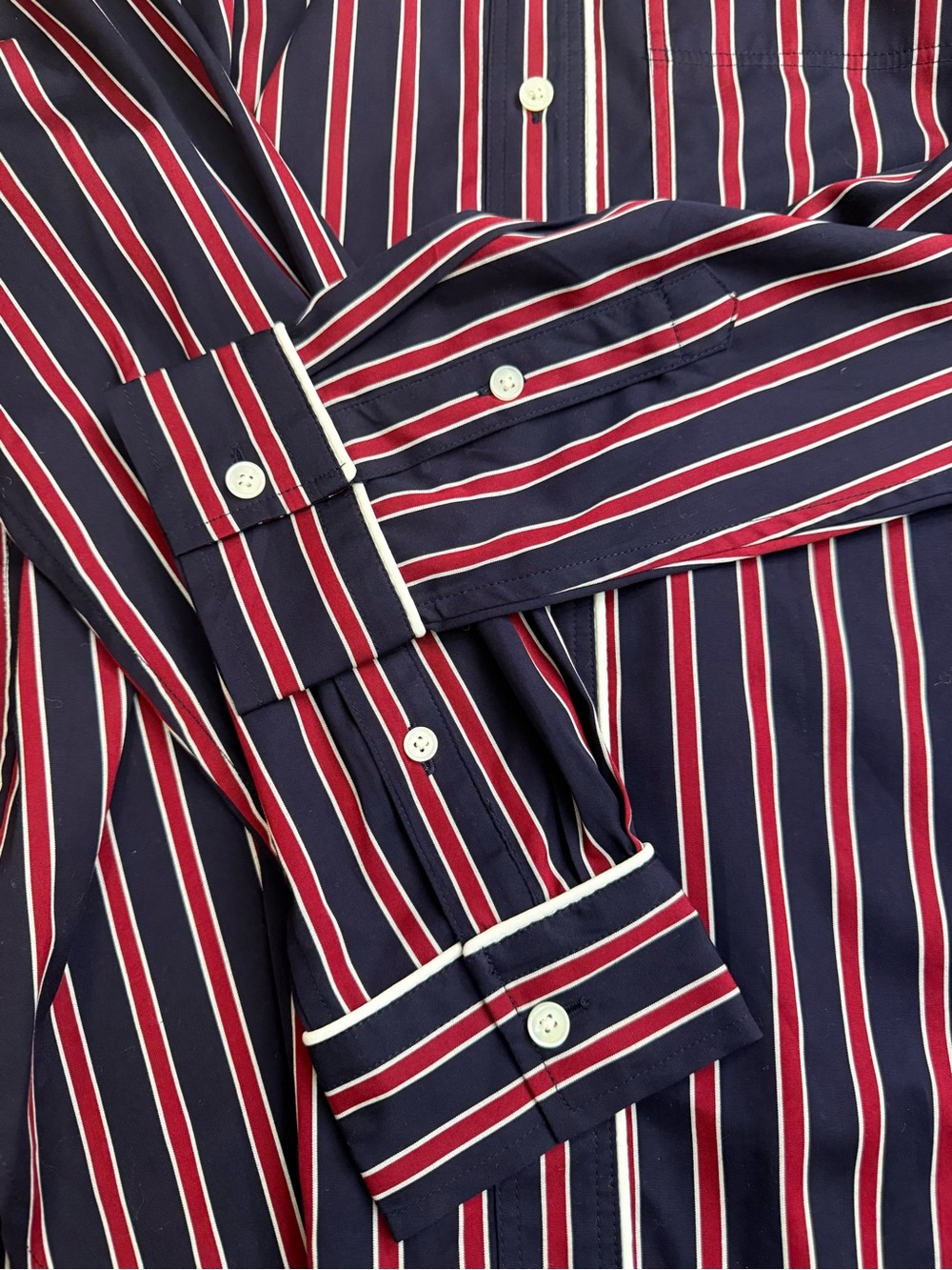 NWT Madewell Long Button-Up Shirt in Stripe Poplin Small - Picture 7 of 12